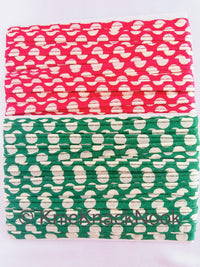 Thumbnail for Red / Green Fabric Trim with Beige Polka Dots, Cotton Trim, Piping Trim, Approx. 10 mm wide, Retro Trim, 3 YardsTrim