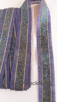 Thumbnail for Blue Art Silk Fabric Trim