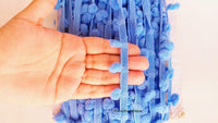 Thumbnail for Wholesale Blue Pom Pom Fringe Trim, Pompom Trimming, Tassels