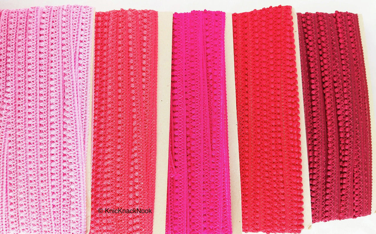 Pink Thread Lace, Embroidery Lace Trims, Fringe Trim