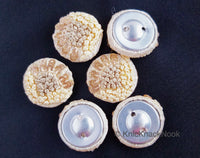 Thumbnail for Hand Embroidered Beige Fabric Buttons