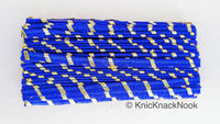 Thumbnail for Royal Blue And Gold Stripes Piping Cord Trim