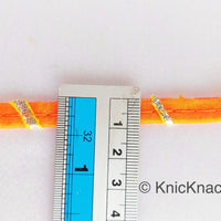 Thumbnail for Orange And Gold Stripes Piping Cord Trim, Approx. 8 mm wide, One Yard Trim