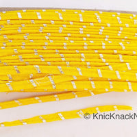 Thumbnail for Yellow And Gold Stripes Piping Cord Trim, Approx. 8 mm wide, One Yard Trim