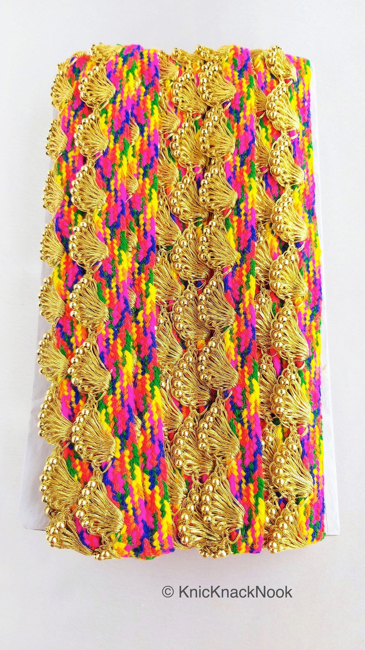 Multicoloured Wool Woven Trim