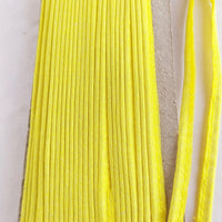 Thumbnail for 2mm Flanged Insertion Piping on 9mm Band, Yellow Art Silk Fabric Trim, Cord piping Trim