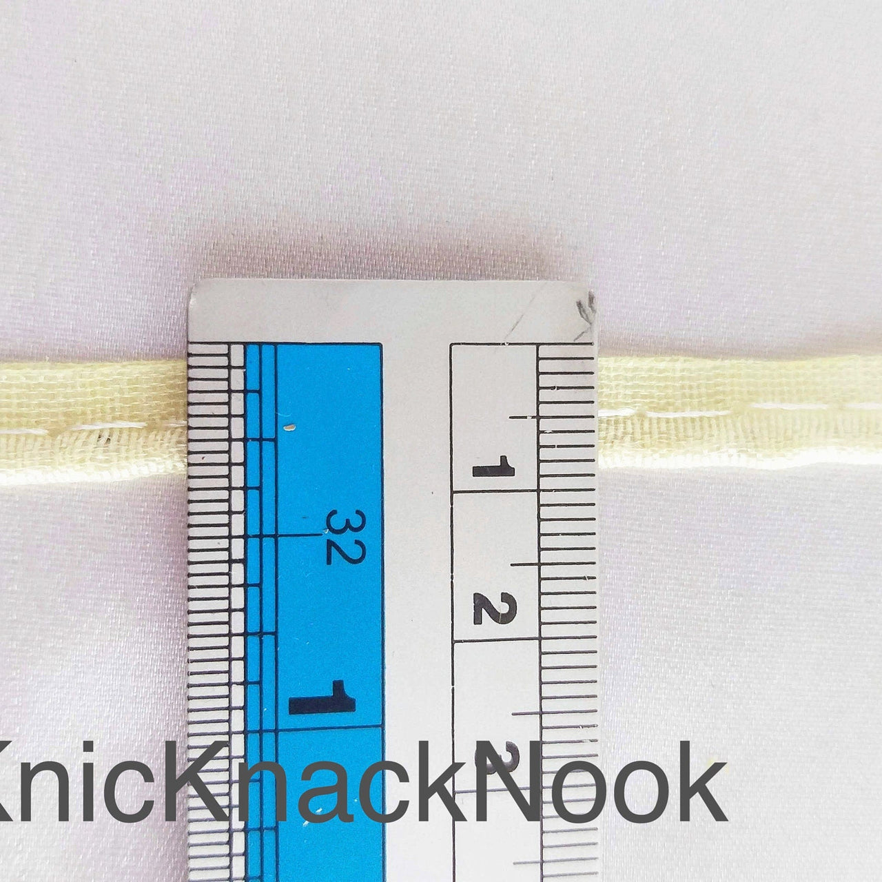 2mm Flanged Insertion Piping on 9mm Band, Off White Art Silk Trim, Cord piping Trim
