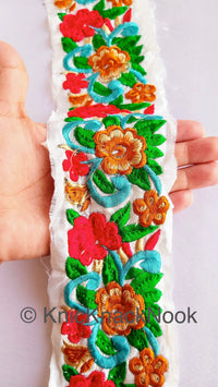 Thumbnail for White Art Silk Fabric Trim