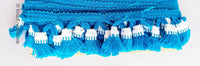 Thumbnail for Blue and White Tassel With Blue Thread Lace Trim, Fringe Trim, Tassels