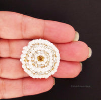 Thumbnail for Hand Embroidered White Embroidered Buttons