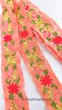 Thumbnail for Salmon Pink Art Silk Fabric Trim