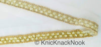 Thumbnail for Gold Beaded Trim, Pearl Trim, Embroidered Lace Trim