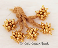 Thumbnail for Gold Bead Tassels Latkan, Indian Latkans, Gold Beaded Danglers