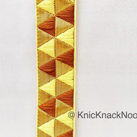 Thumbnail for Brown and Gold Jacquard Weaving Trim, Trim By 2 Yards, Craft Decorative Ribbon
