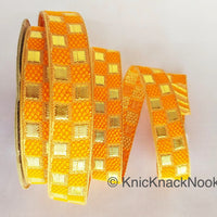 Thumbnail for Yellow and Gold Jacquard Weaving Trim, Trim By 2 Yards, Craft Decorative Ribbon