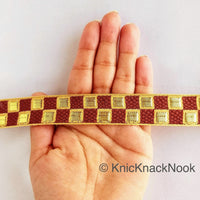 Thumbnail for Brown and Gold Jacquard Weaving Trim, Trim By 2 Yards, Craft Decorative Ribbon