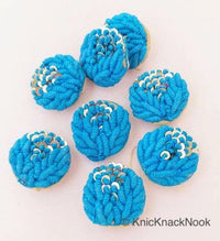 Thumbnail for Hand Embroidered Blue Buttons