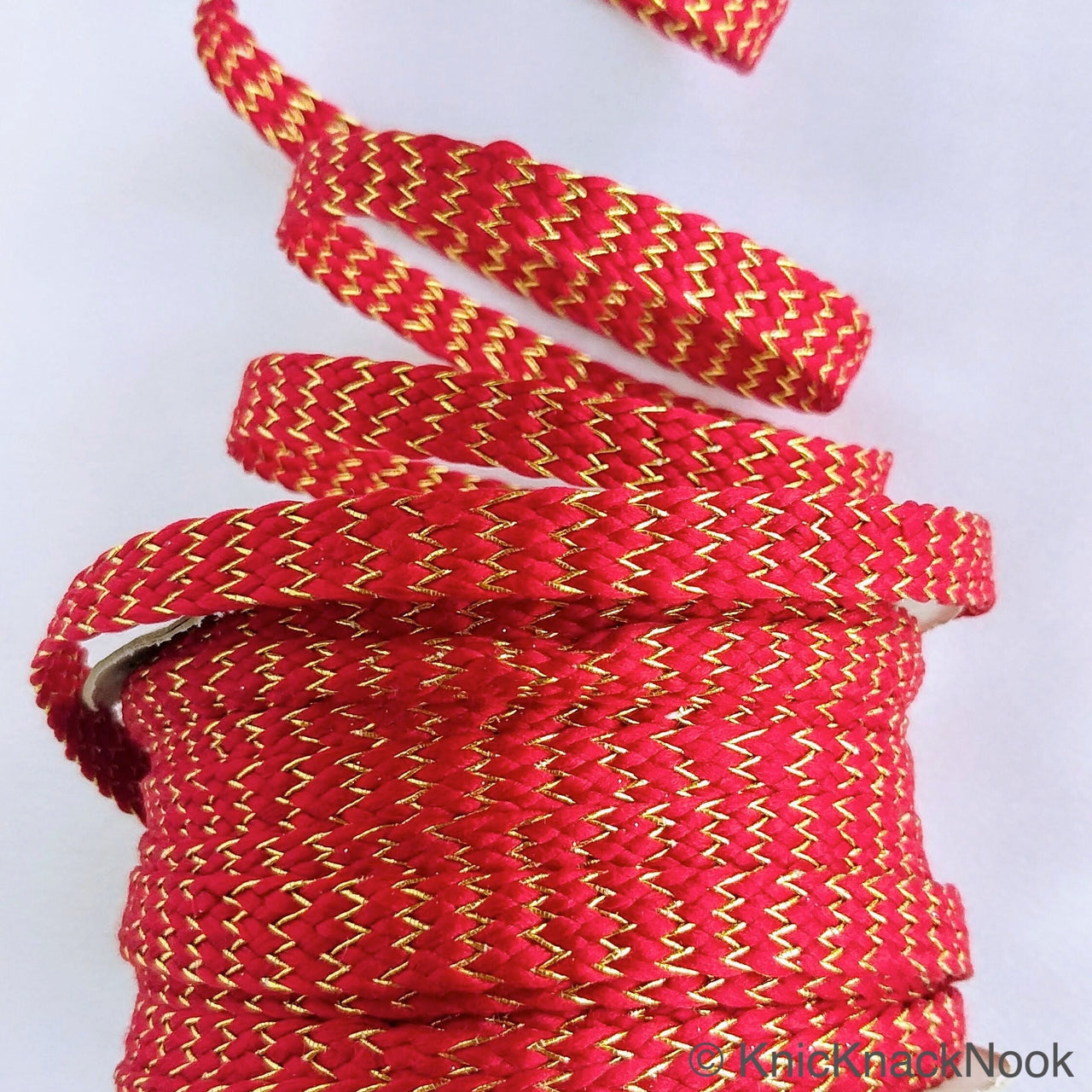 Maroon Red Braid Trim, Approx. 8mm wide, Upholstery Trim