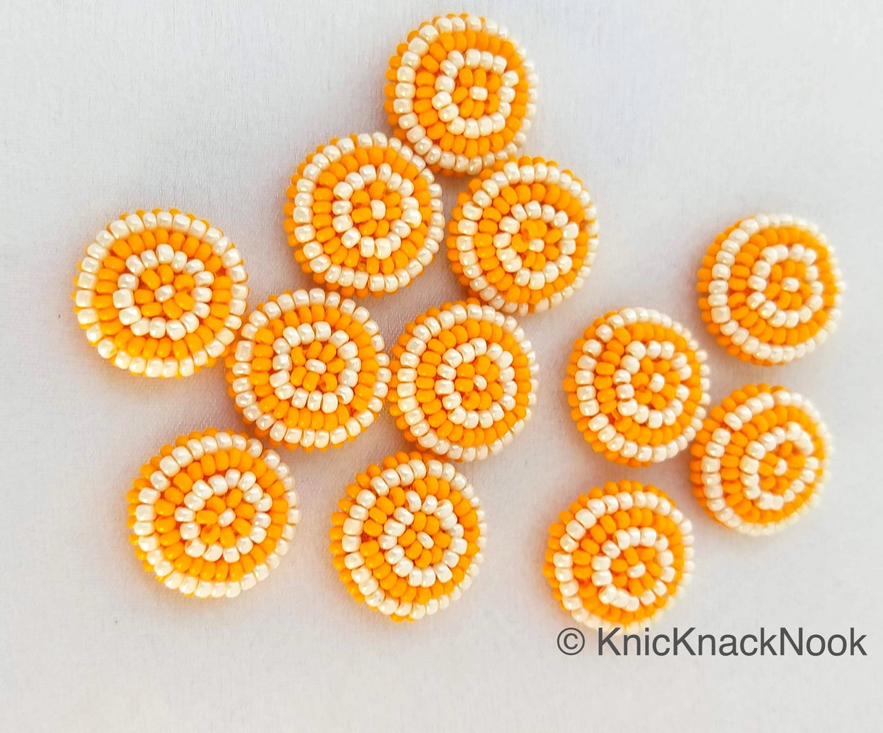 Orange And White Buttons