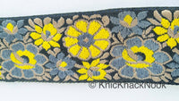Thumbnail for Jacqaurd Weave Black And Yellow Floral Trim