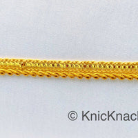 Thumbnail for Bamboo Brown And Gold Gimp Trim, Approx. 8mm wide, Upholstery Trim