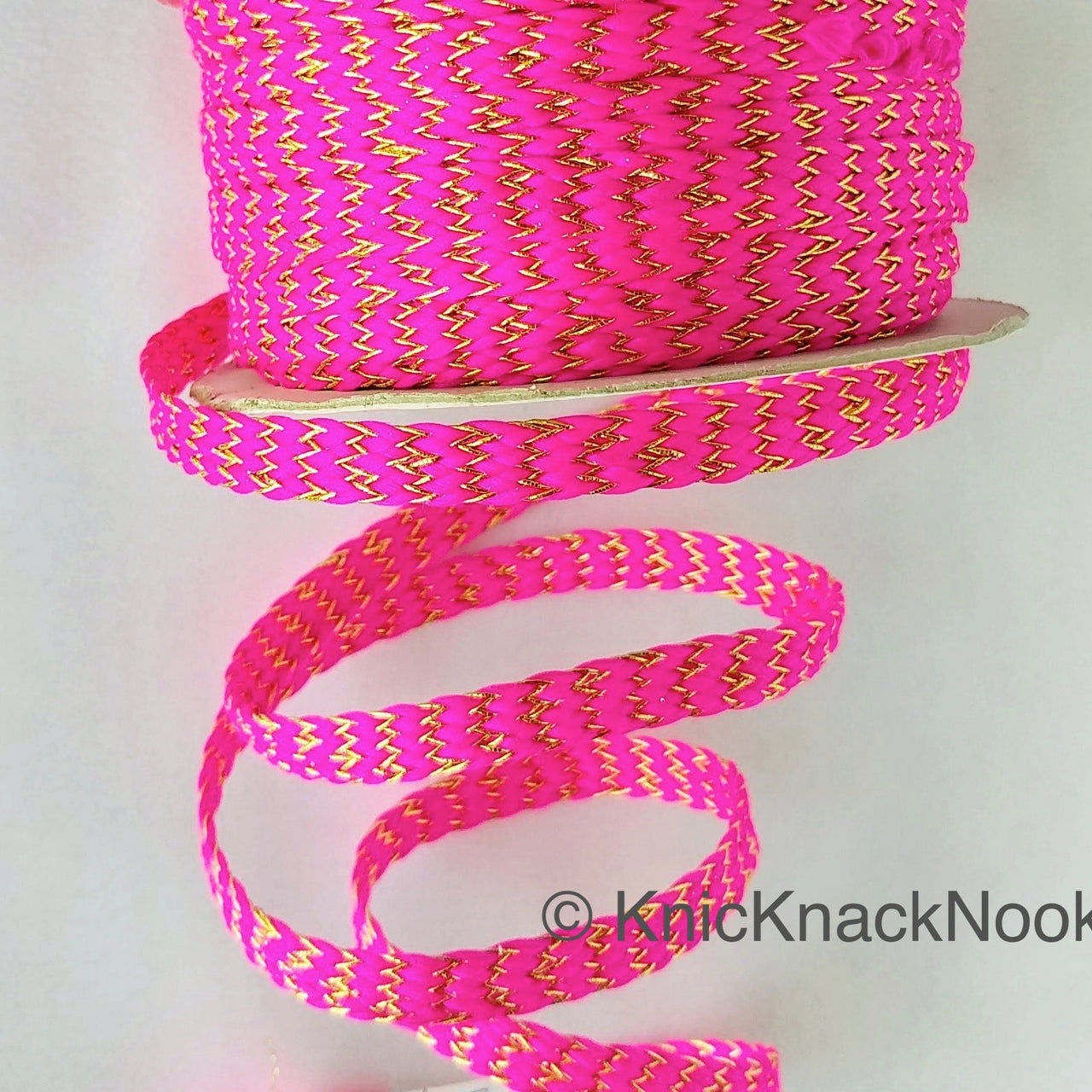 Pink Braid Trim, Approx. 8mm wide, Upholstery Trim