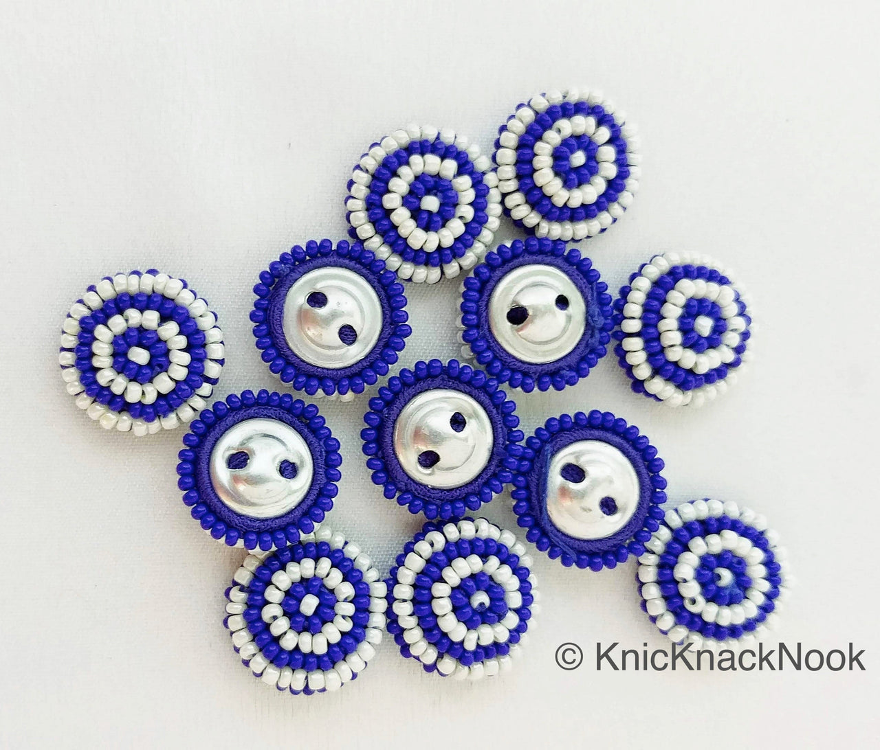 Blue And White Buttons