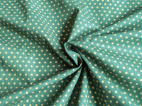 Thumbnail for Bottle Green Cotton Poplin Fabric With Gold Stars Christmas Fabric, Festive Fabric, Holiday Fabric