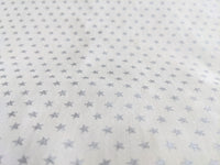 Thumbnail for White Cotton Poplin Fabric With Silver Stars Christmas Fabric, Festive Fabric, Holiday Fabric