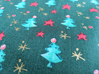 Thumbnail for Bottle Green Christmas Trees Cotton Fabric Christmas Fabric, Festive Fabric, Holiday Fabric