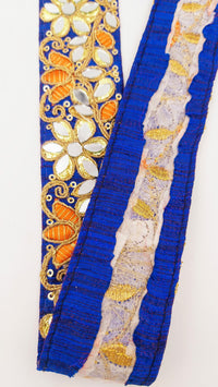 Thumbnail for Royal Blue Decorative Art Silk Fabric Trim