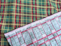 Thumbnail for Bottle Green Christmas Tartan Cotton Fabric Christmas Fabric, Festive Fabric, Holiday Fabric
