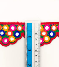 Thumbnail for Green Multicoloured Indian Mirror Trim