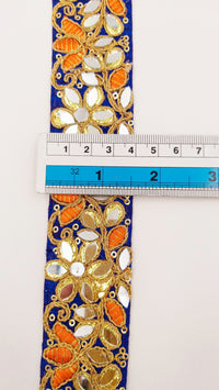 Thumbnail for Royal Blue Decorative Art Silk Fabric Trim