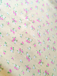 Thumbnail for Yellow Small Flowers Winceyette Brushed Cotton Fabric, Pink and White Small Flowers Fabric, Small Flower Fabric
