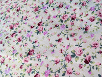 Thumbnail for Pink Poly Cotton Rose Fabric, Floral Fabric, Small Print Fabric