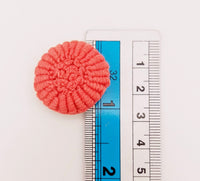 Thumbnail for Hand Embroidered Coral Pink Embroidered Buttons