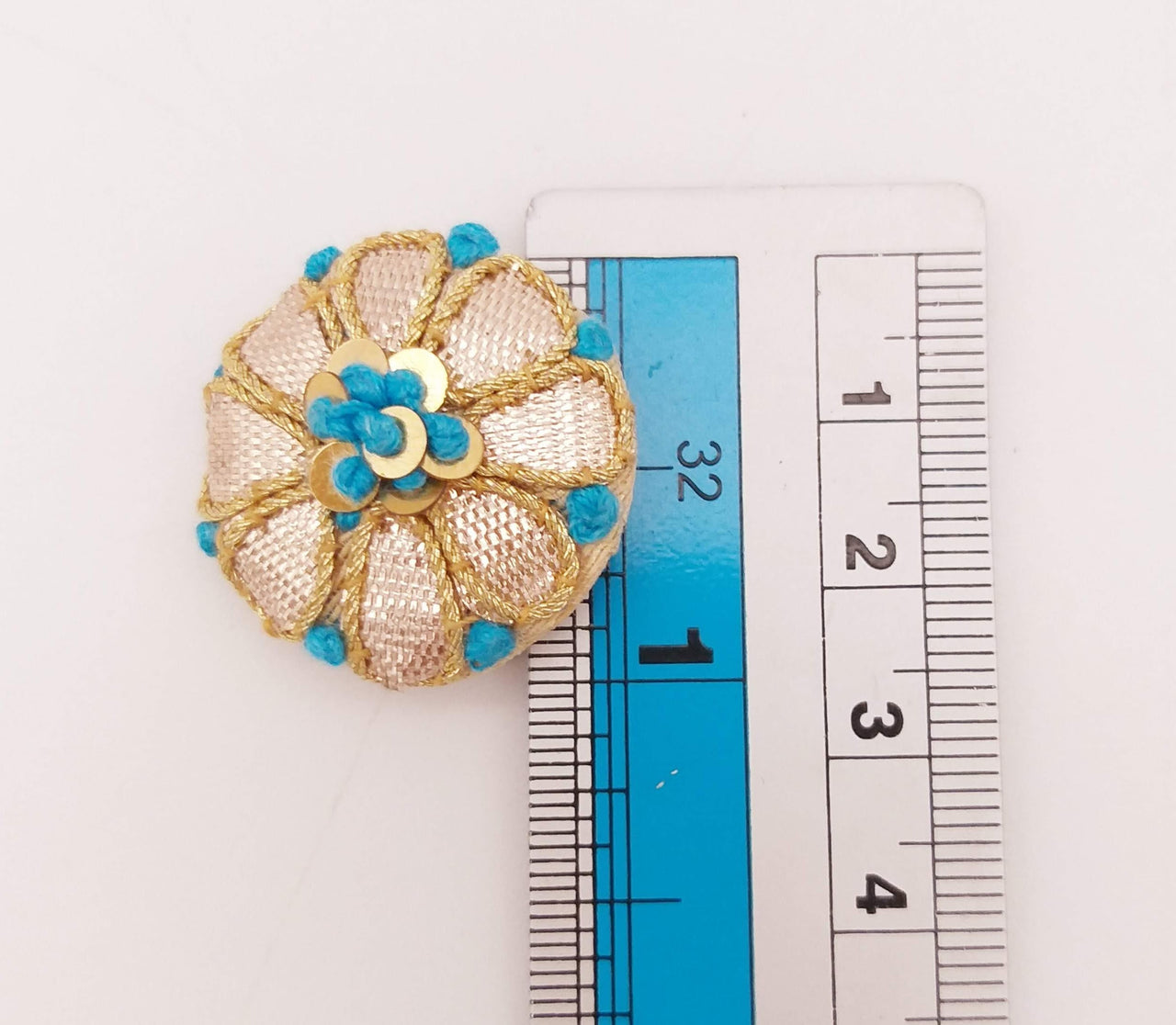 Handmade Gold Gota Patti Fabric Buttons