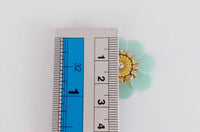 Thumbnail for 5 Mint Green Floral Applique, Sequins and Rhinestone Appliques, Headband Applique