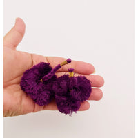 Thumbnail for 4 x Violet Pom-Pom Tassels Latkan, Pompom Decorations, Pom poms