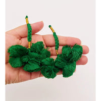Thumbnail for 4 x Green Pom-Pom Tassels Latkan, Pompom Decorations, Pom poms