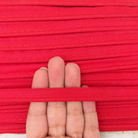 Thumbnail for 3 Yards, 5mm Flanged Insertion Piping on 10mm Band, Red Fabric Trim