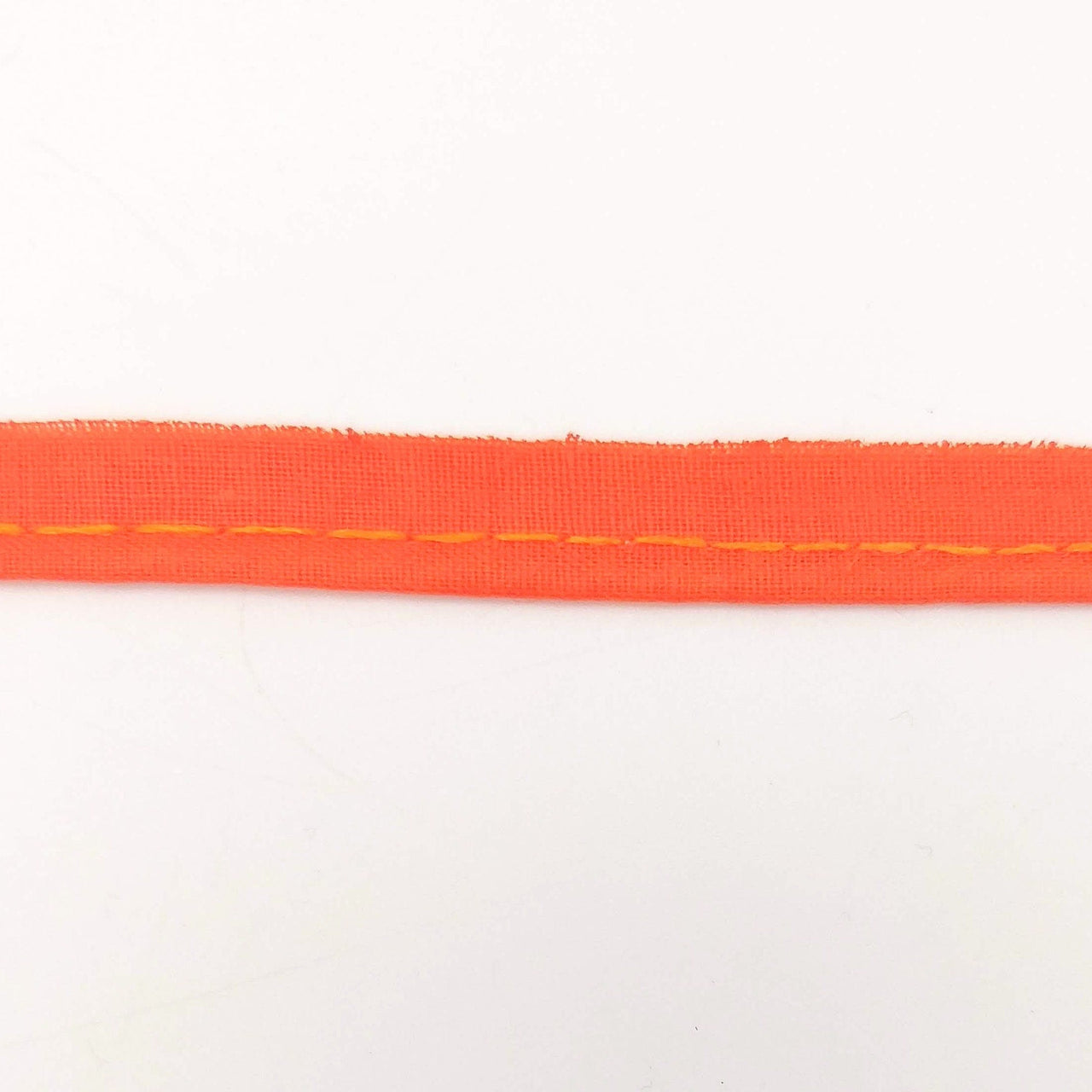 3 Yards, 5mm Flanged Insertion Piping on 10mm Band, Orange Fabric Trim