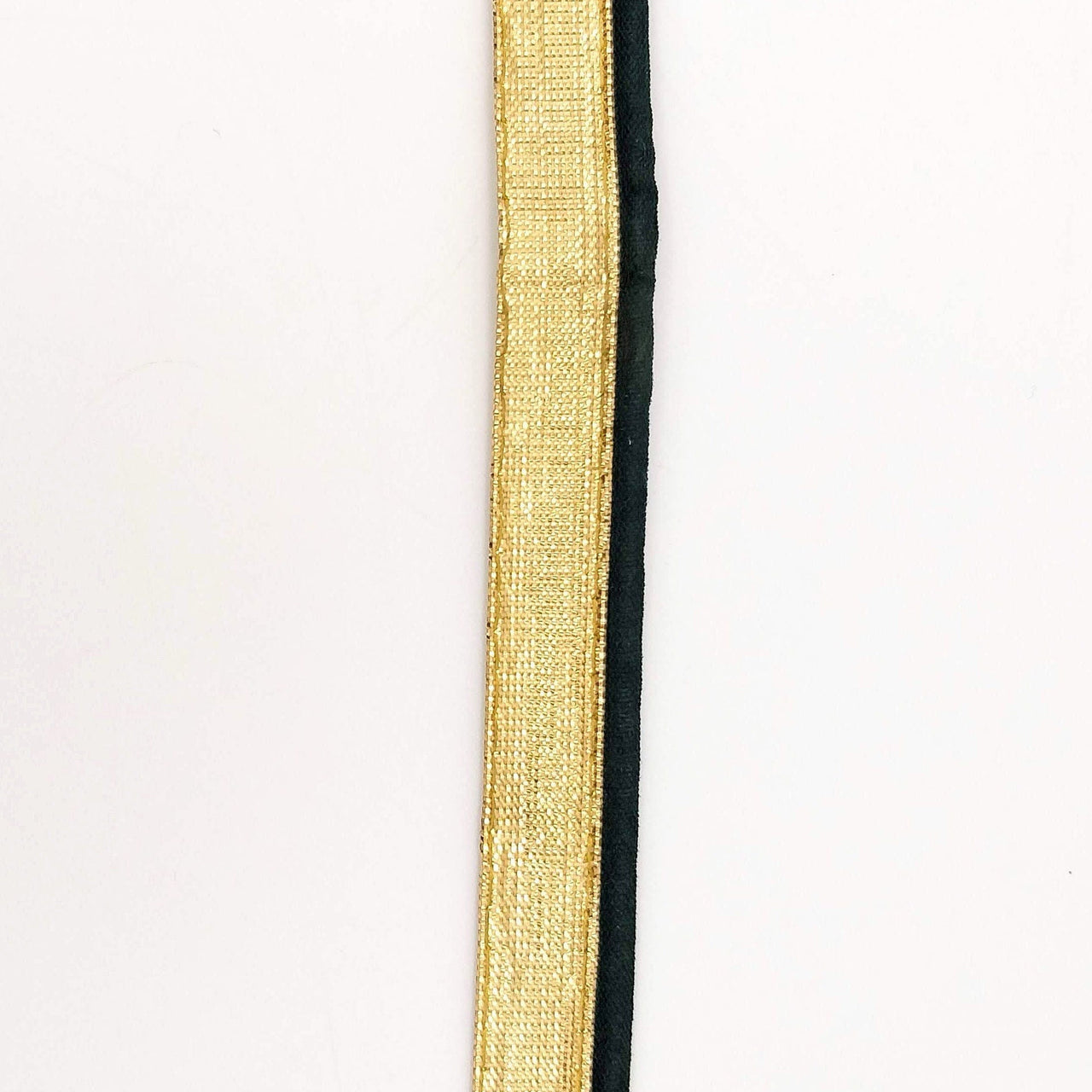 3 Yards, Flanged Insertion Gold Fabric Trim With Black Piping, 15mm Cord piping Trim Decorative Sewing Edge Trim Flanged Piping Cord