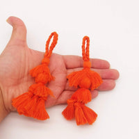 Thumbnail for Orange Tassels, Cotton Tassels, Bohemian