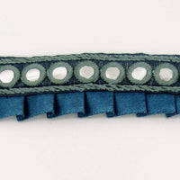 Thumbnail for Grey Satin Pleated Lace Trim, Mirrored Fringe Trimming, Approx. 30mm wide