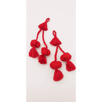 Thumbnail for Red Silk Fabric Ball Tassels, Latkan, Embellishments