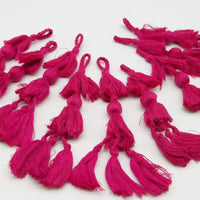 Thumbnail for Dark Pink Tassels, Cotton Tassels, Bohemian