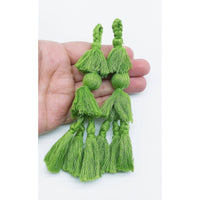 Thumbnail for Fern Green Tassels, Cotton Tassels, Bohemian