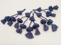 Thumbnail for Grey Silk Fabric Ball Tassels, Latkan, Embellishments